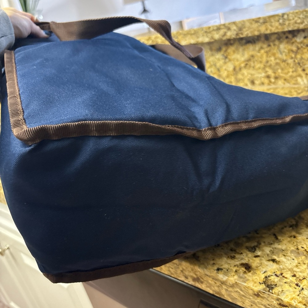 Calphalon Navy and Brown 30 Can Cooler Duffel Bag - Picture 4 of 4